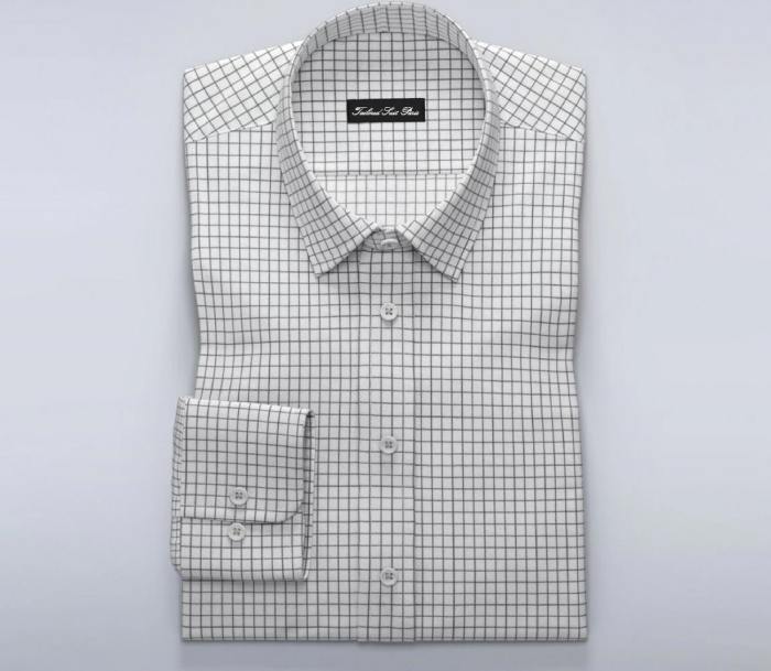 Black and white checkered mens dress shirt