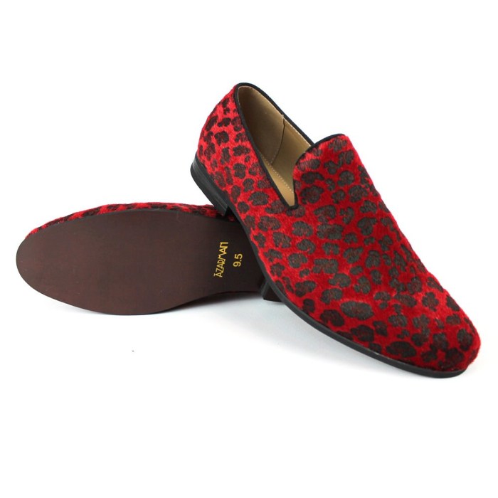 Mens leopard print dress shoes