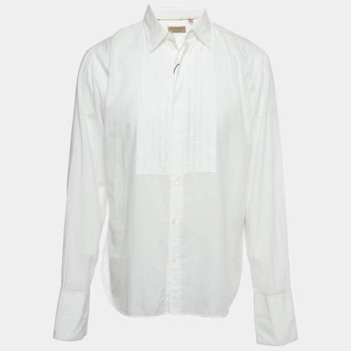 Burberry mens white dress shirt