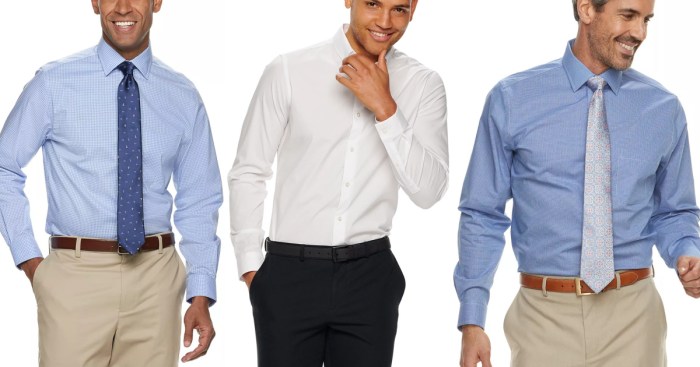 Kohls mens white dress shirts