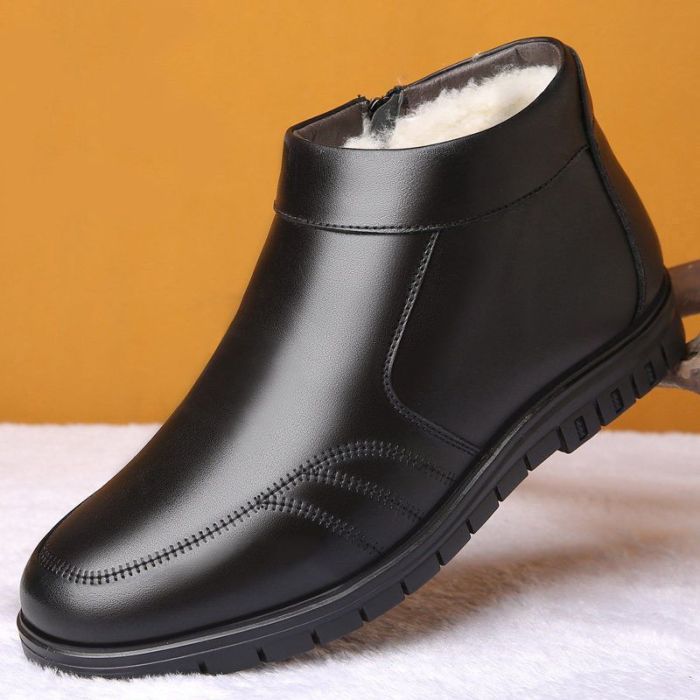 Warm dress shoes for men